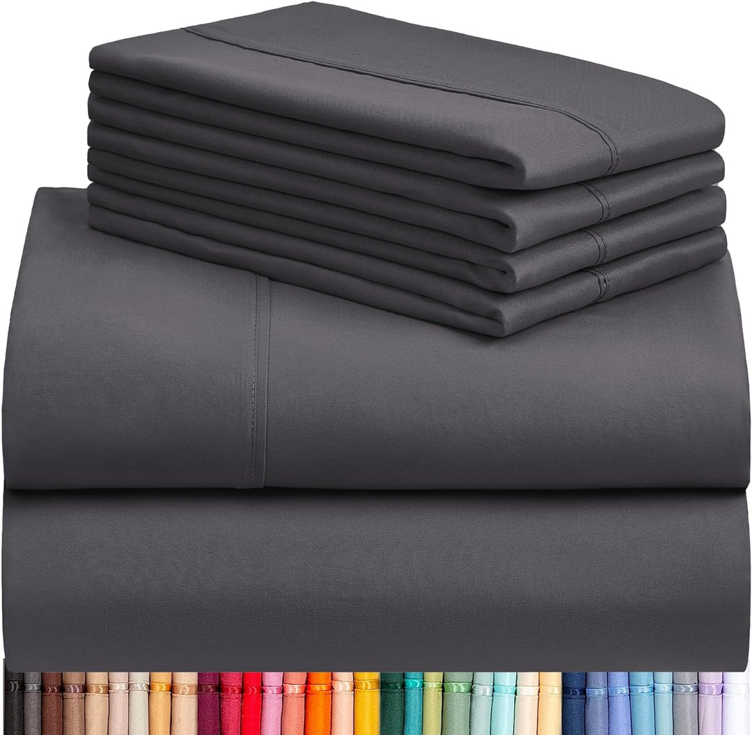 a stack of grey sheets