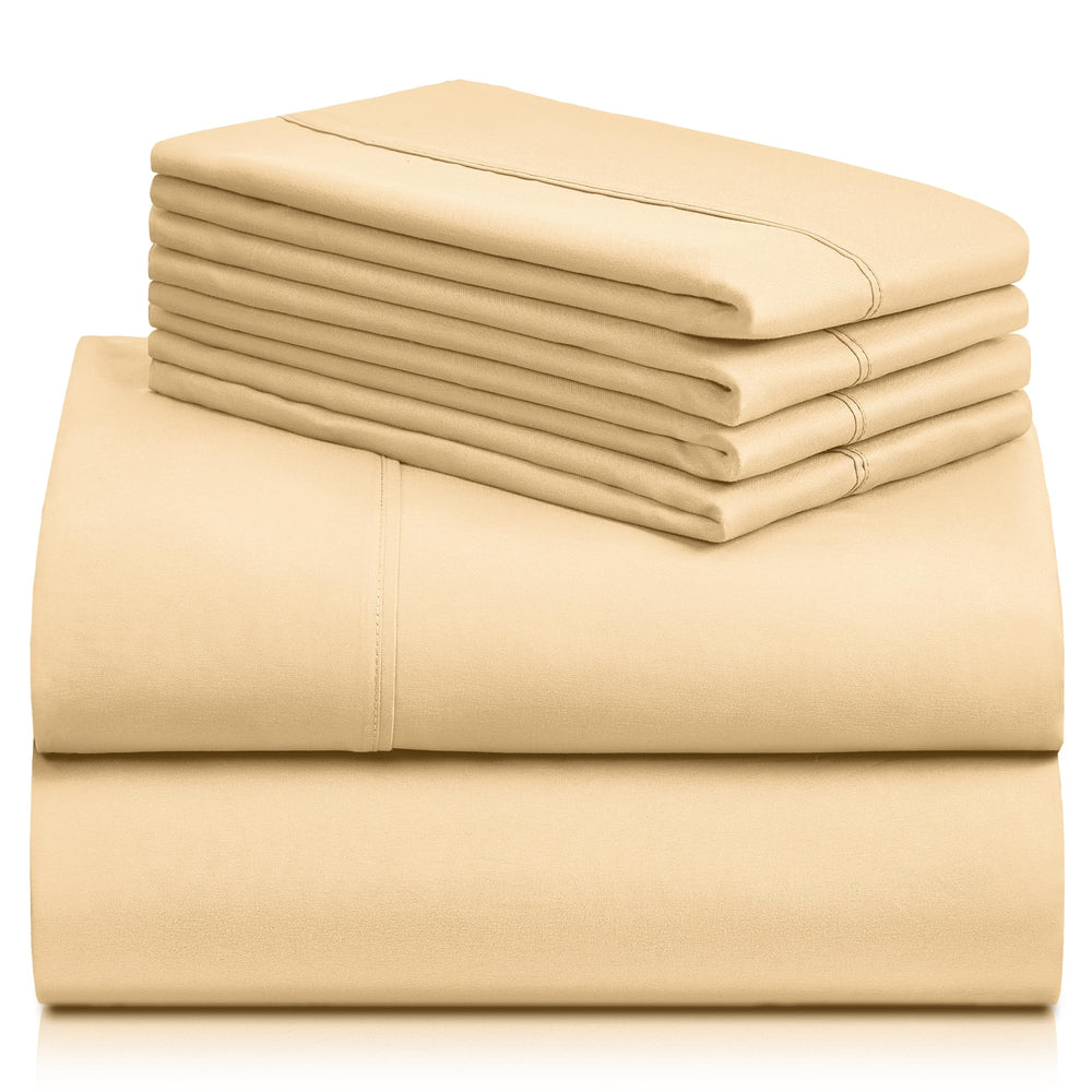 a stack of beige sheets